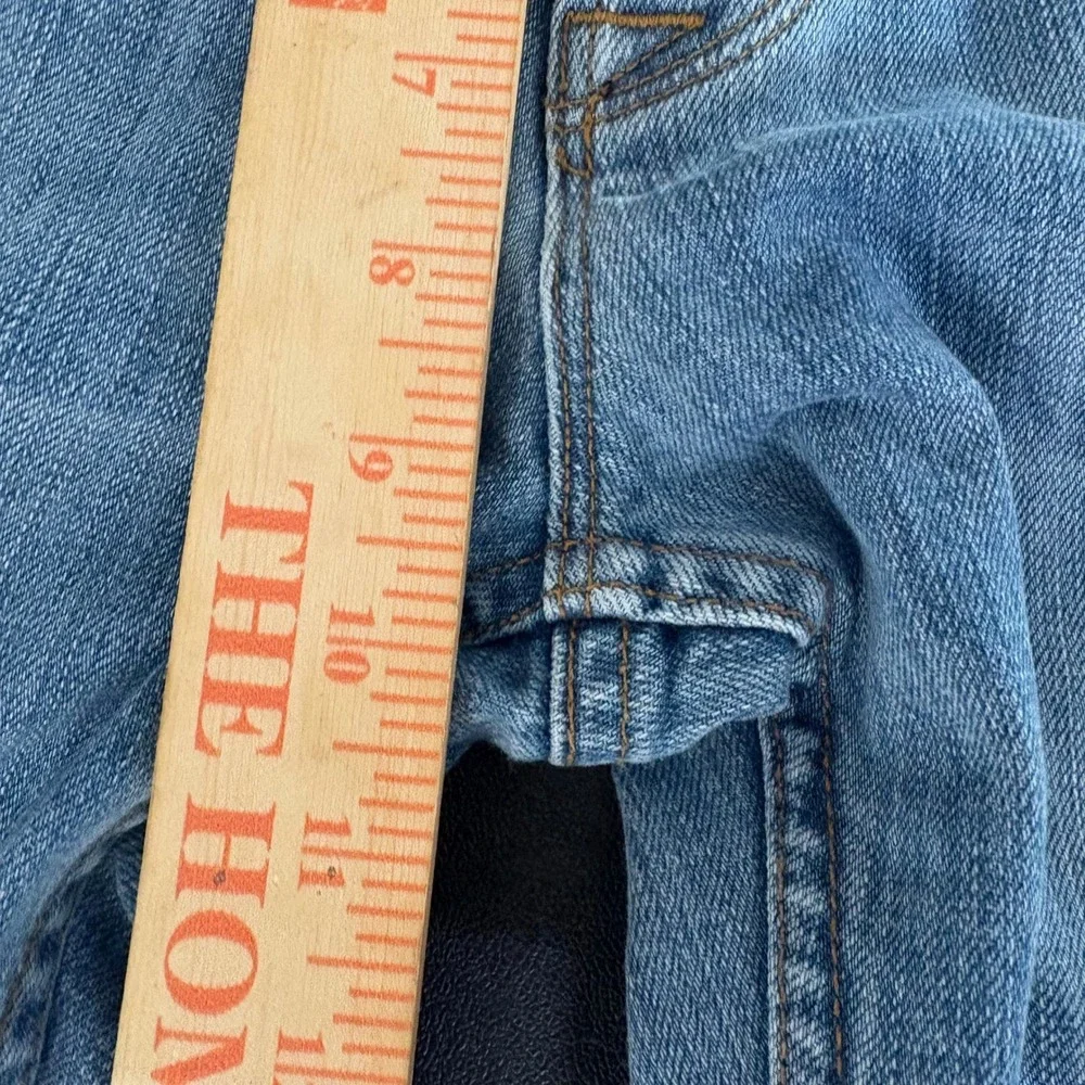 Hudson Byron Straight Leg Jeans Mens Size 32 Distressed Light Wash Button Fly